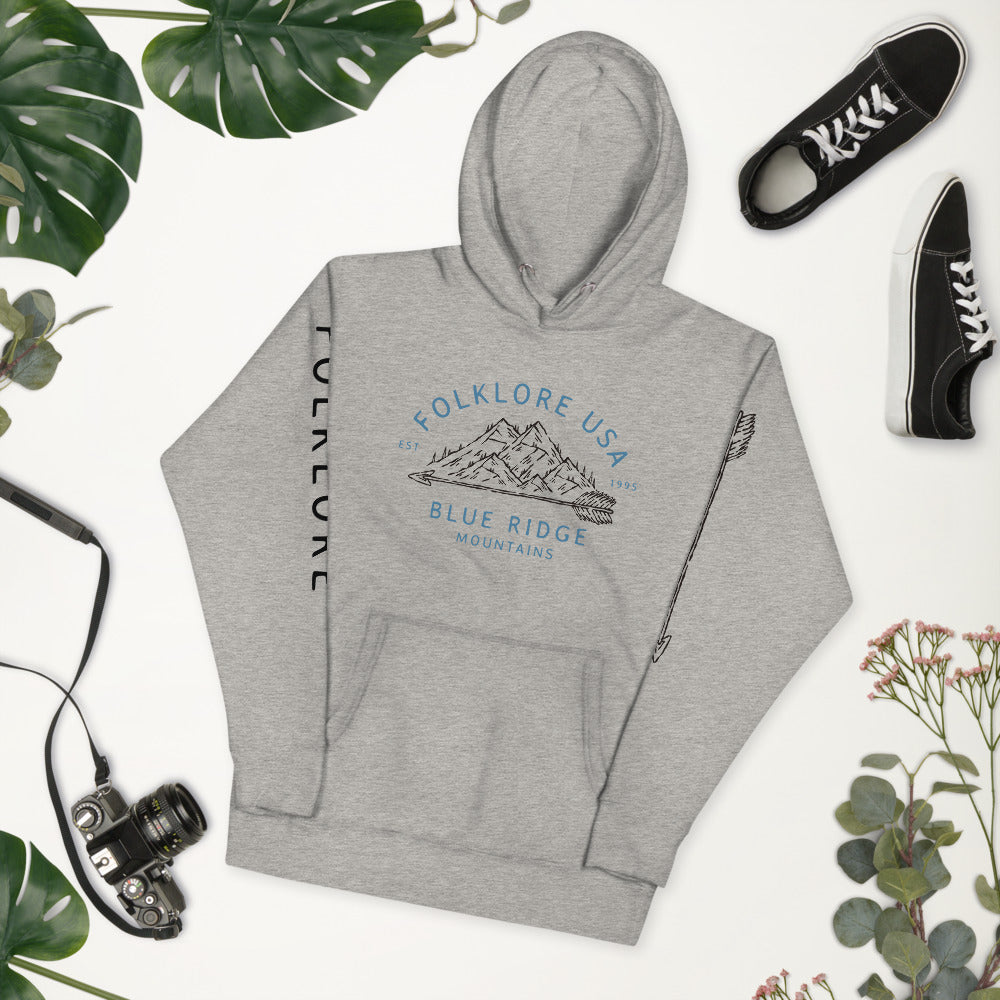 Blue Ridge Mountains Hoodie (Blue Text)