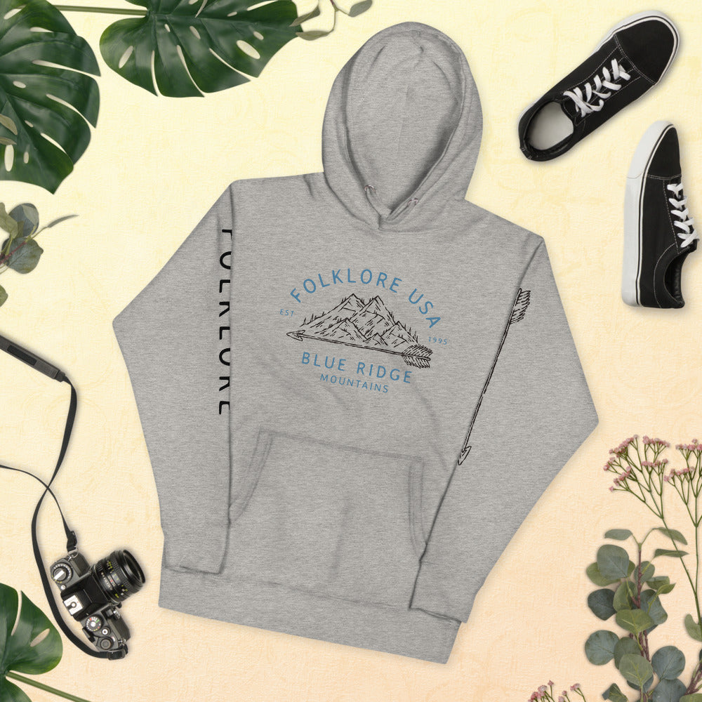 Blue Ridge Mountains Hoodie (Blue Text)