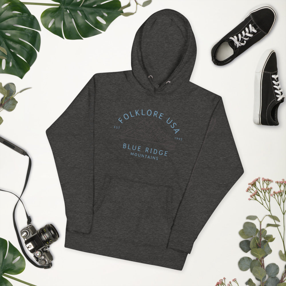Blue Ridge Mountains Hoodie (Blue Text)