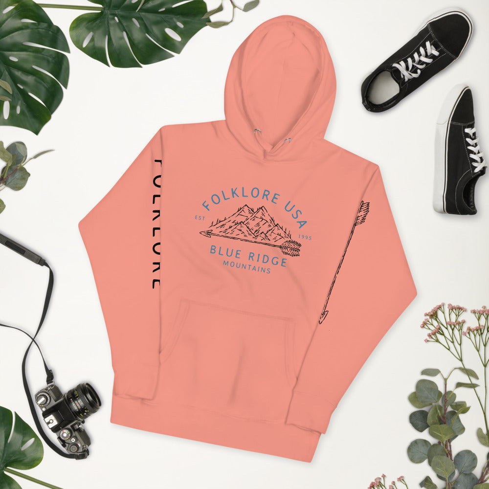 Blue Ridge Mountains Hoodie (Blue Text)