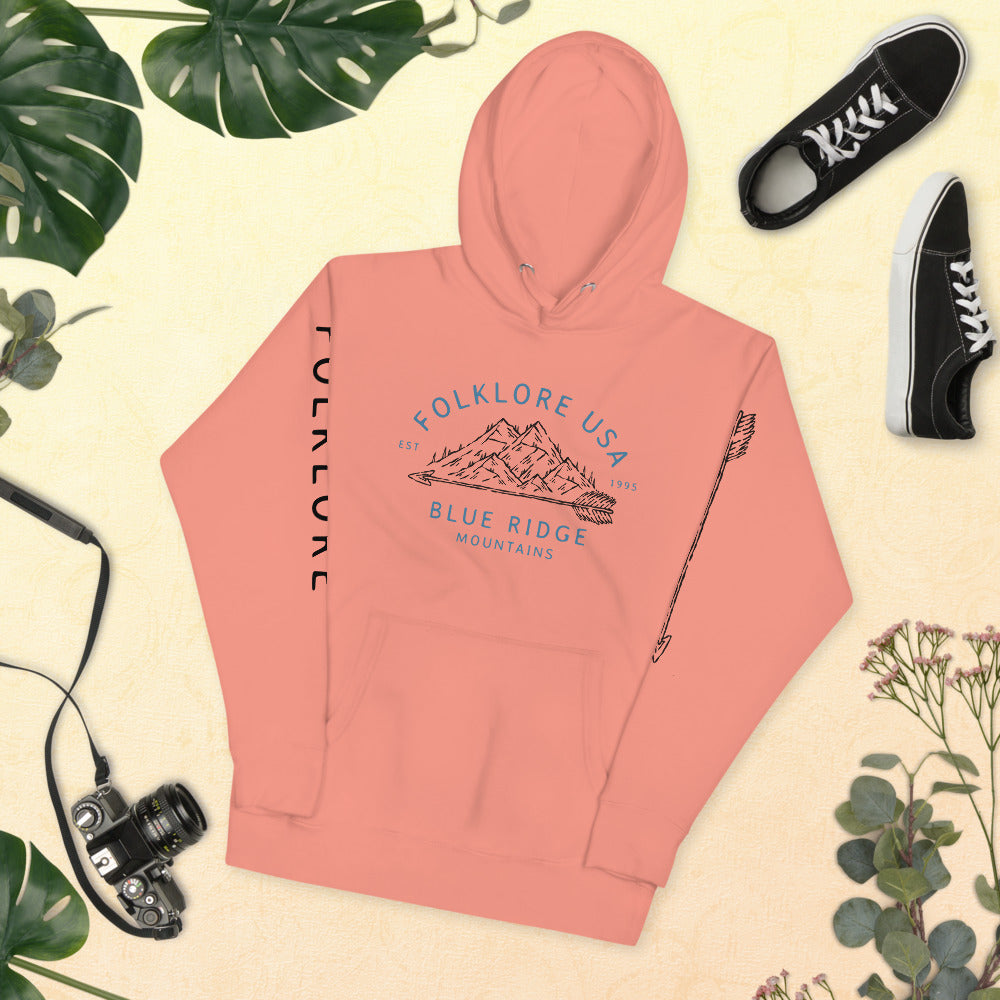 Blue Ridge Mountains Hoodie (Blue Text)