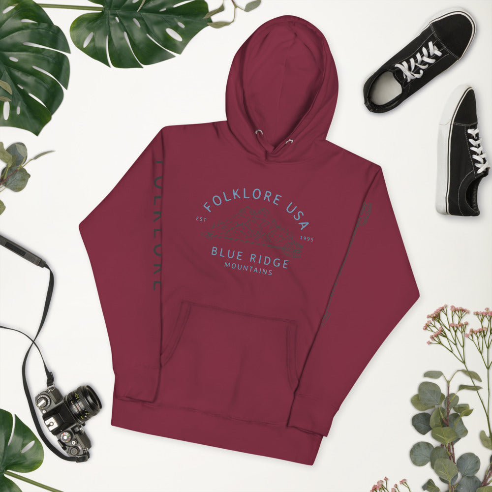 Blue Ridge Mountains Hoodie (Blue Text)