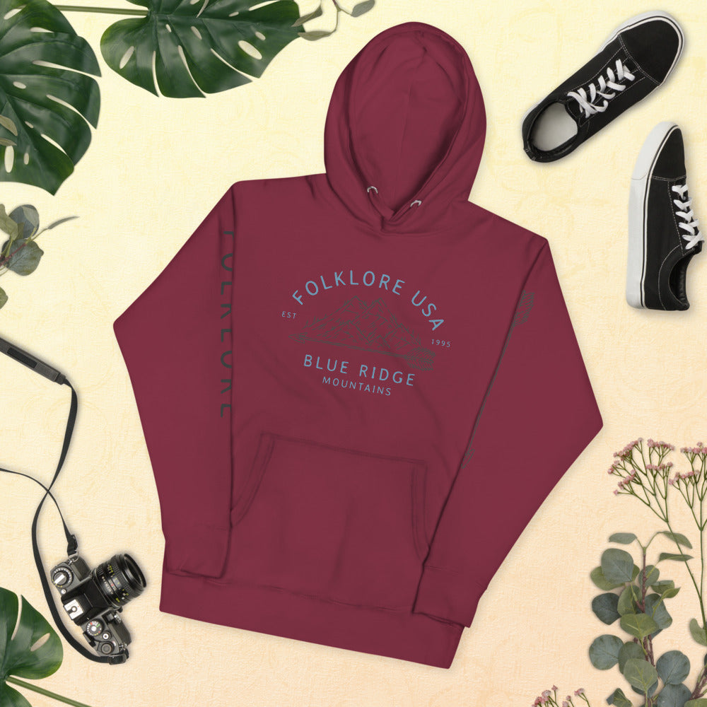 Blue Ridge Mountains Hoodie (Blue Text)
