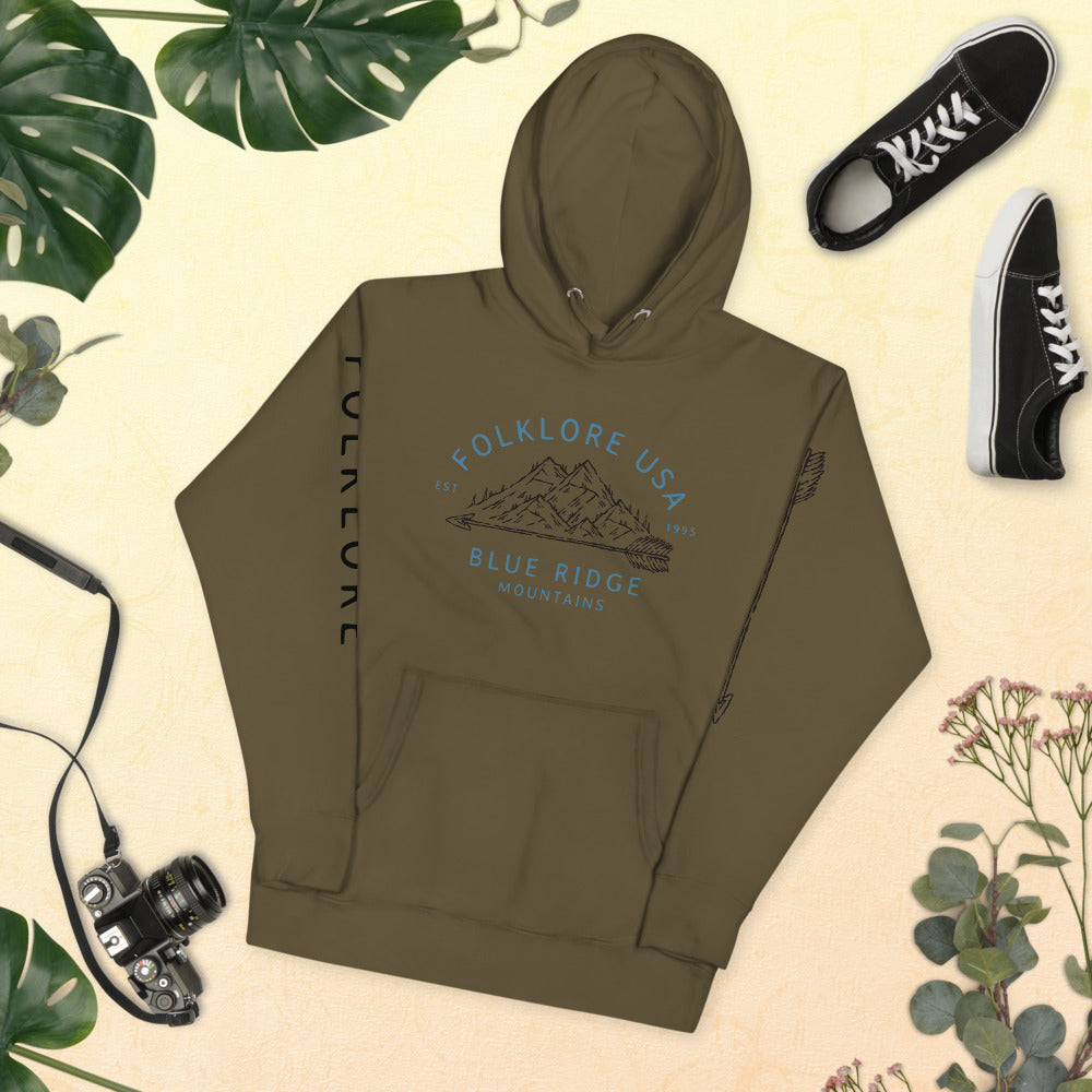 Blue Ridge Mountains Hoodie (Blue Text)