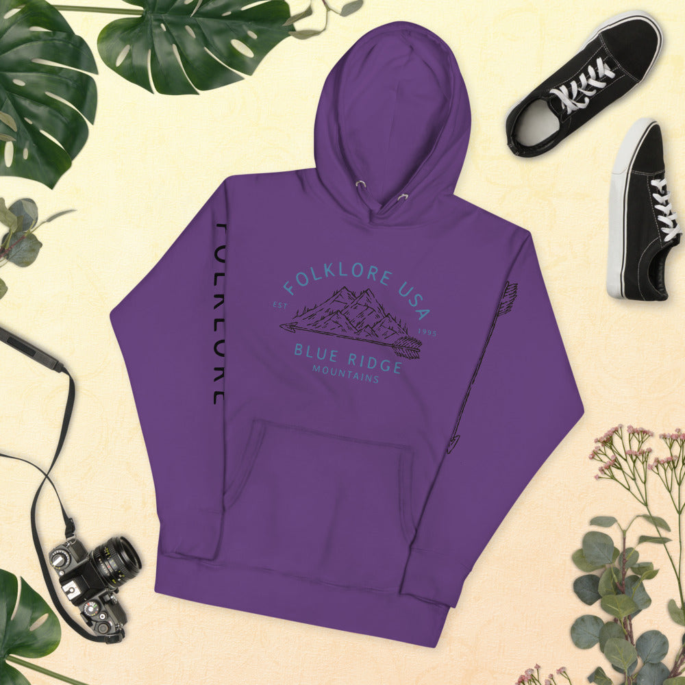 Blue Ridge Mountains Hoodie (Blue Text)