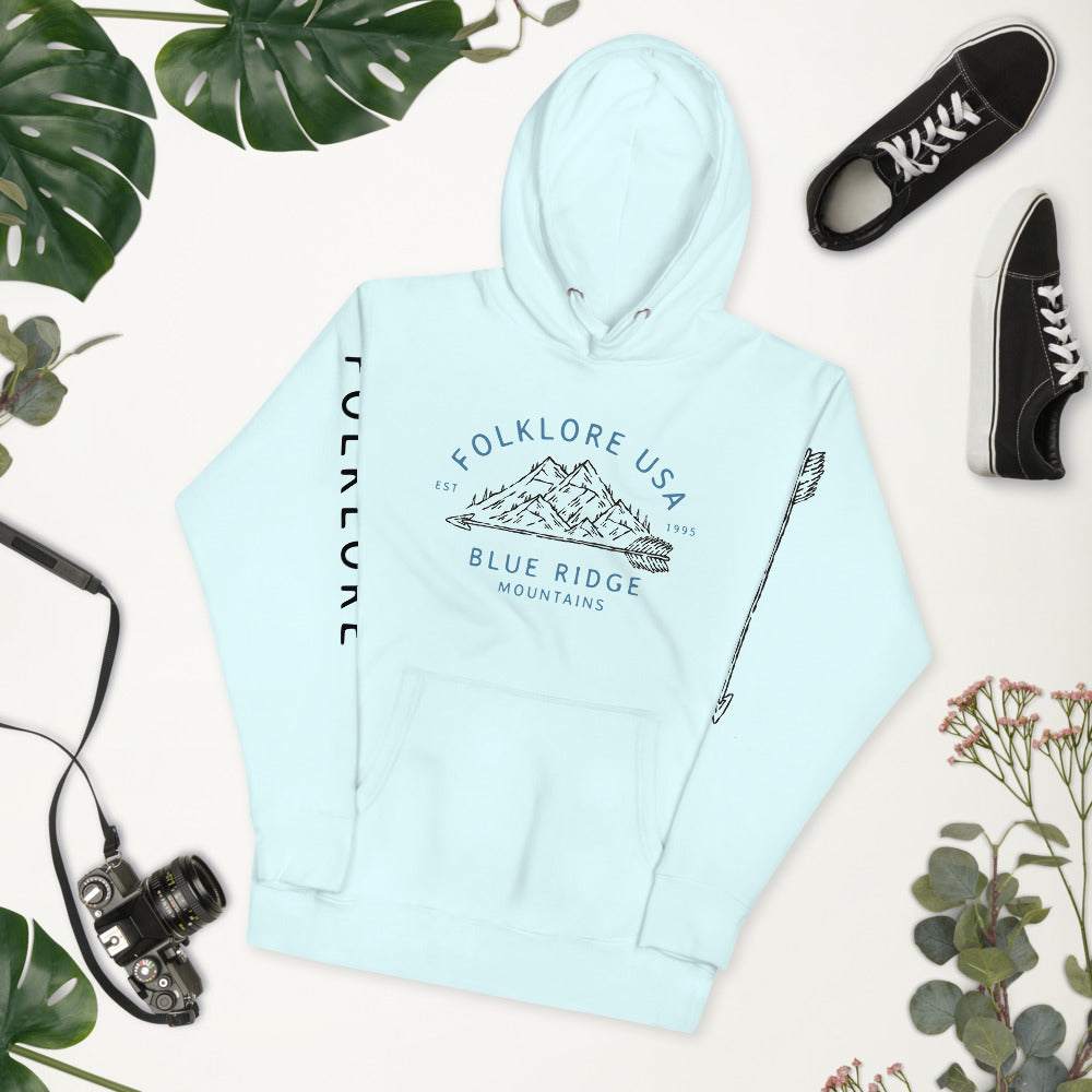 Blue Ridge Mountains Hoodie (Blue Text)