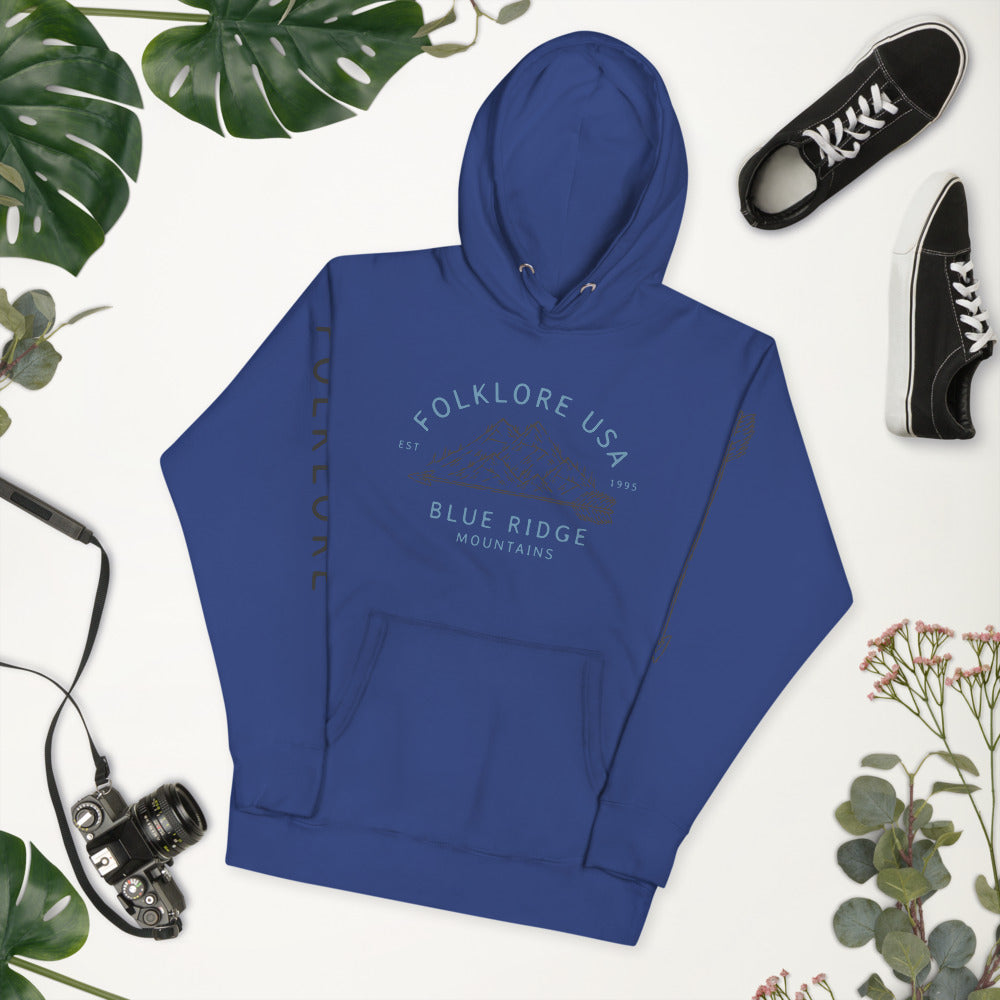 Blue Ridge Mountains Hoodie (Blue Text)