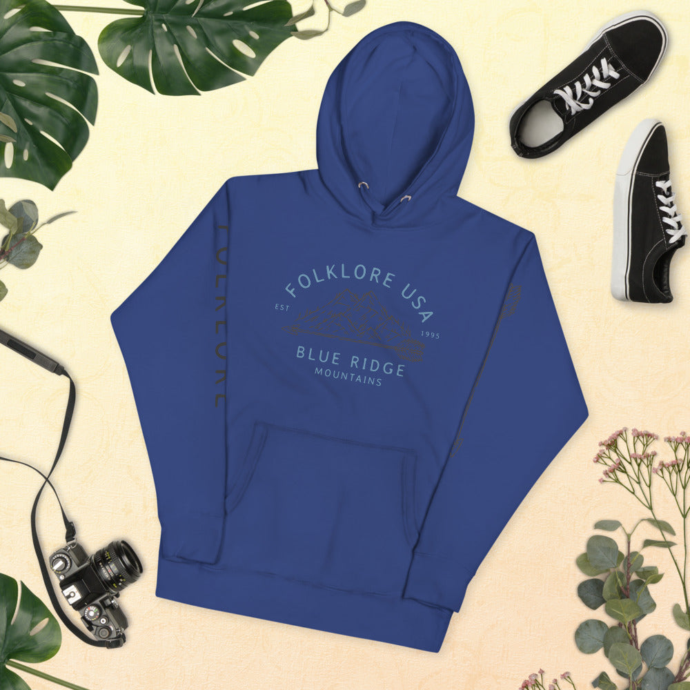 Blue Ridge Mountains Hoodie (Blue Text)