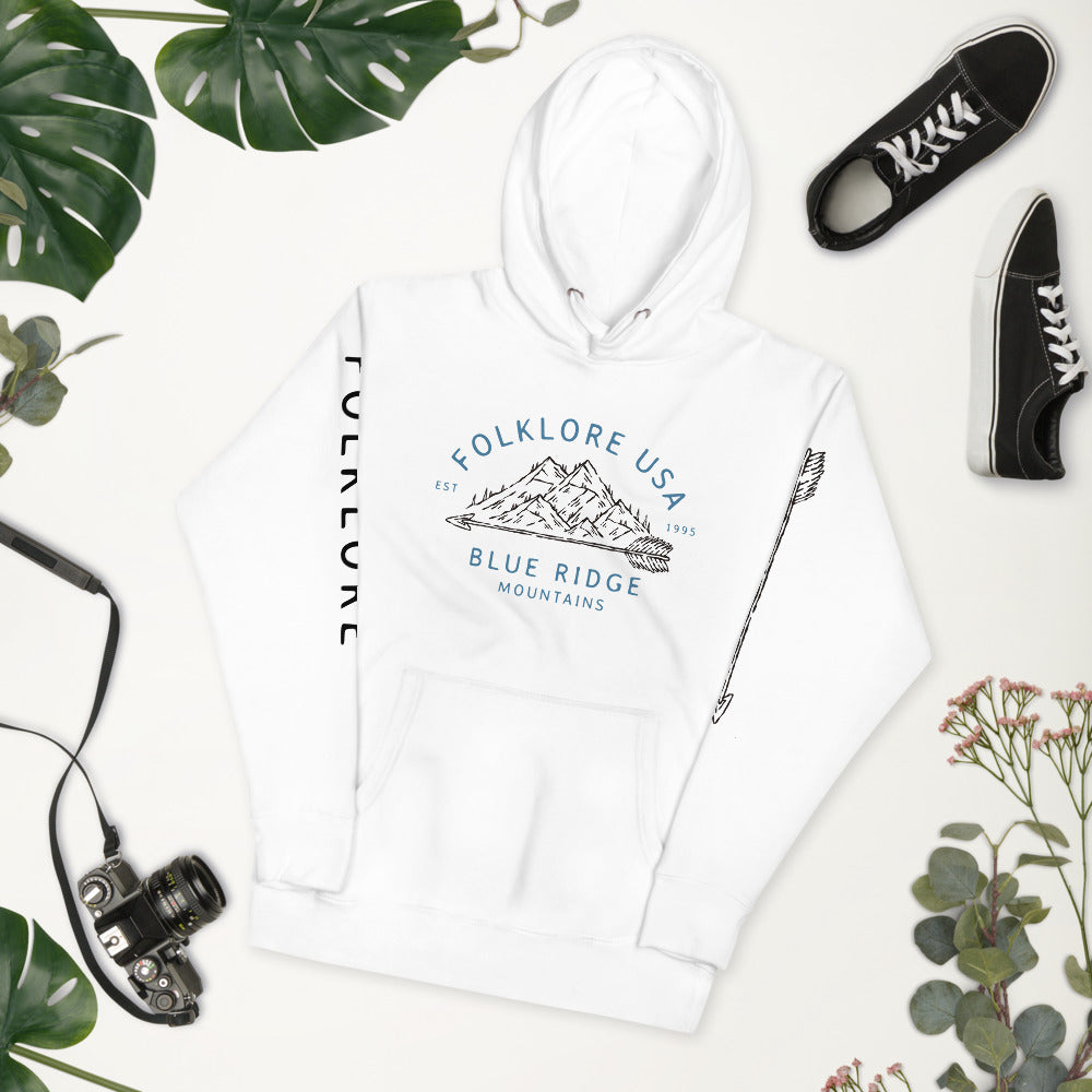 Blue Ridge Mountains Hoodie (Blue Text)