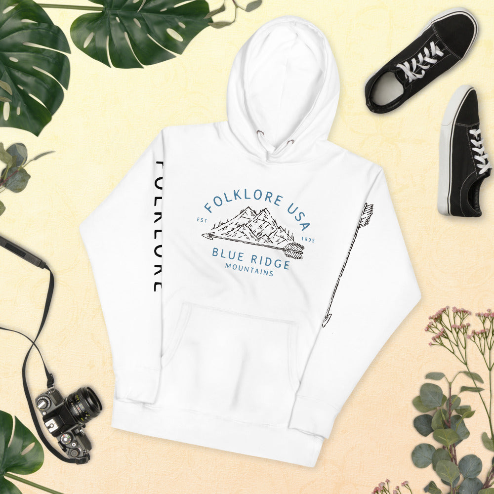 Blue Ridge Mountains Hoodie (Blue Text)