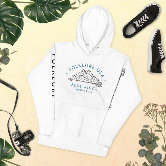 Blue Ridge Mountains Hoodie (Blue Text)