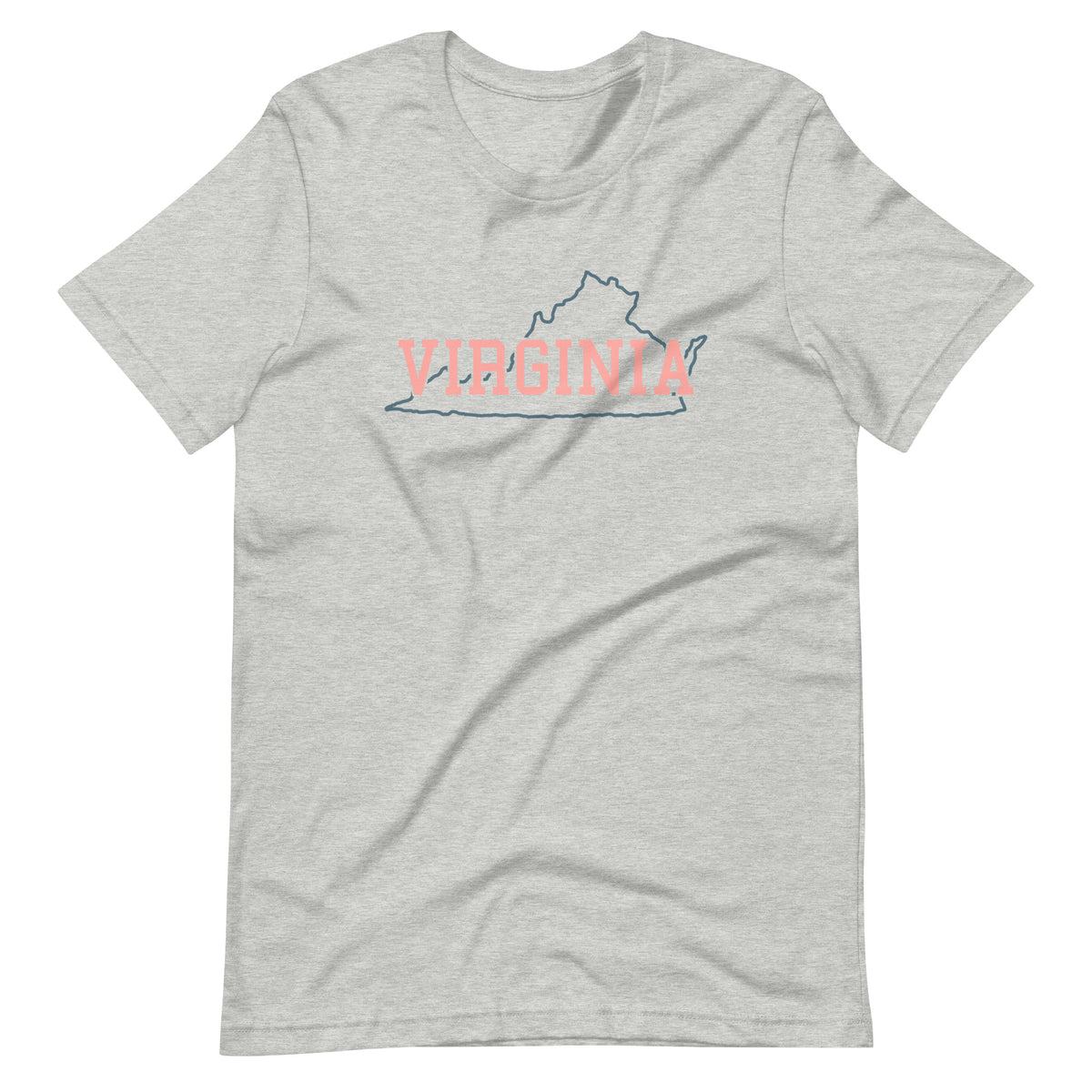 Virginia State Pastel Pink Unisex Tee