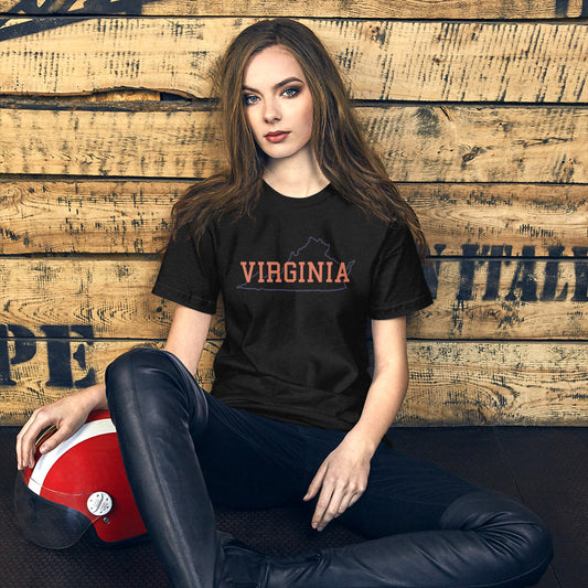 Virginia State Orange & Blue Unisex Tee