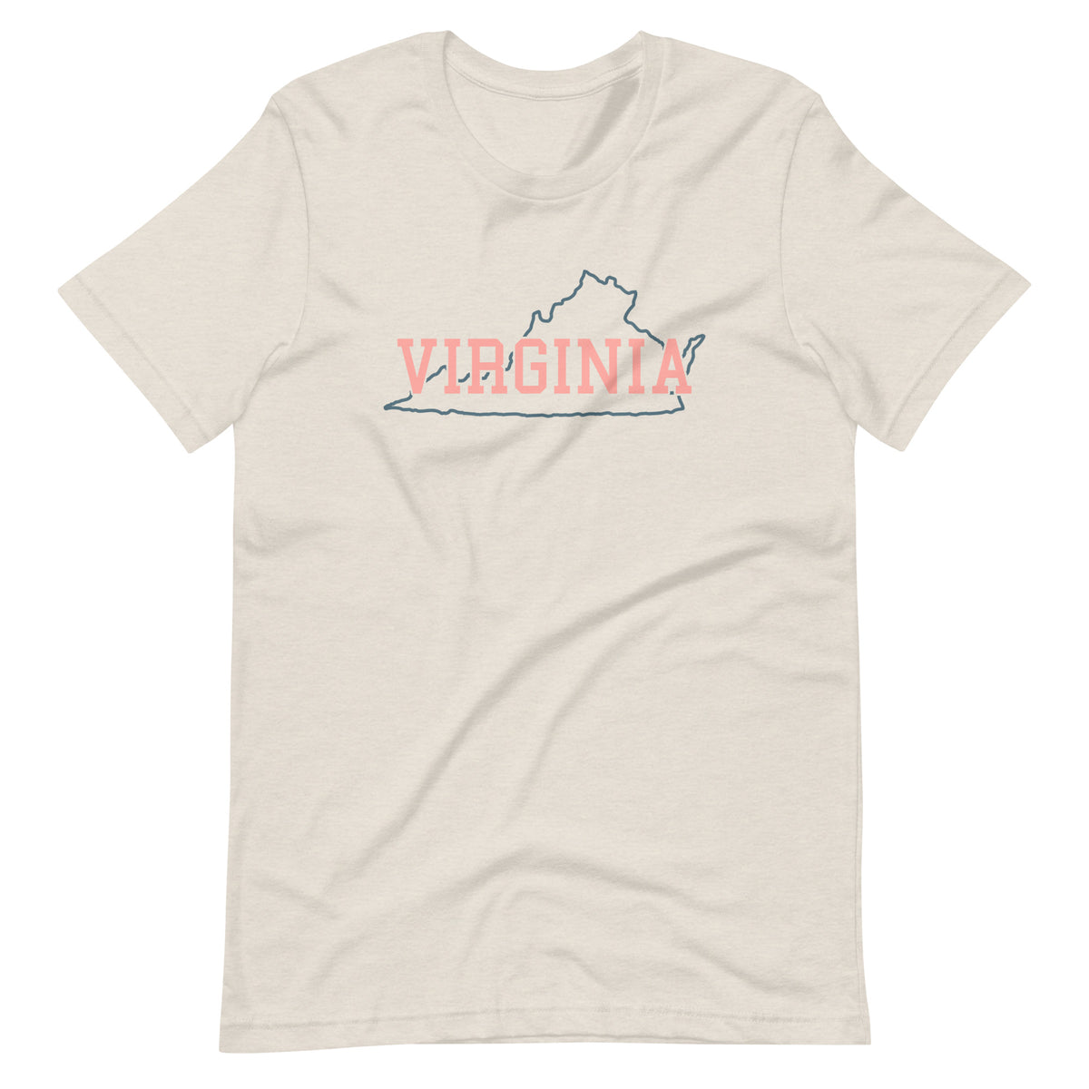 Virginia State Pastel Pink Unisex Tee