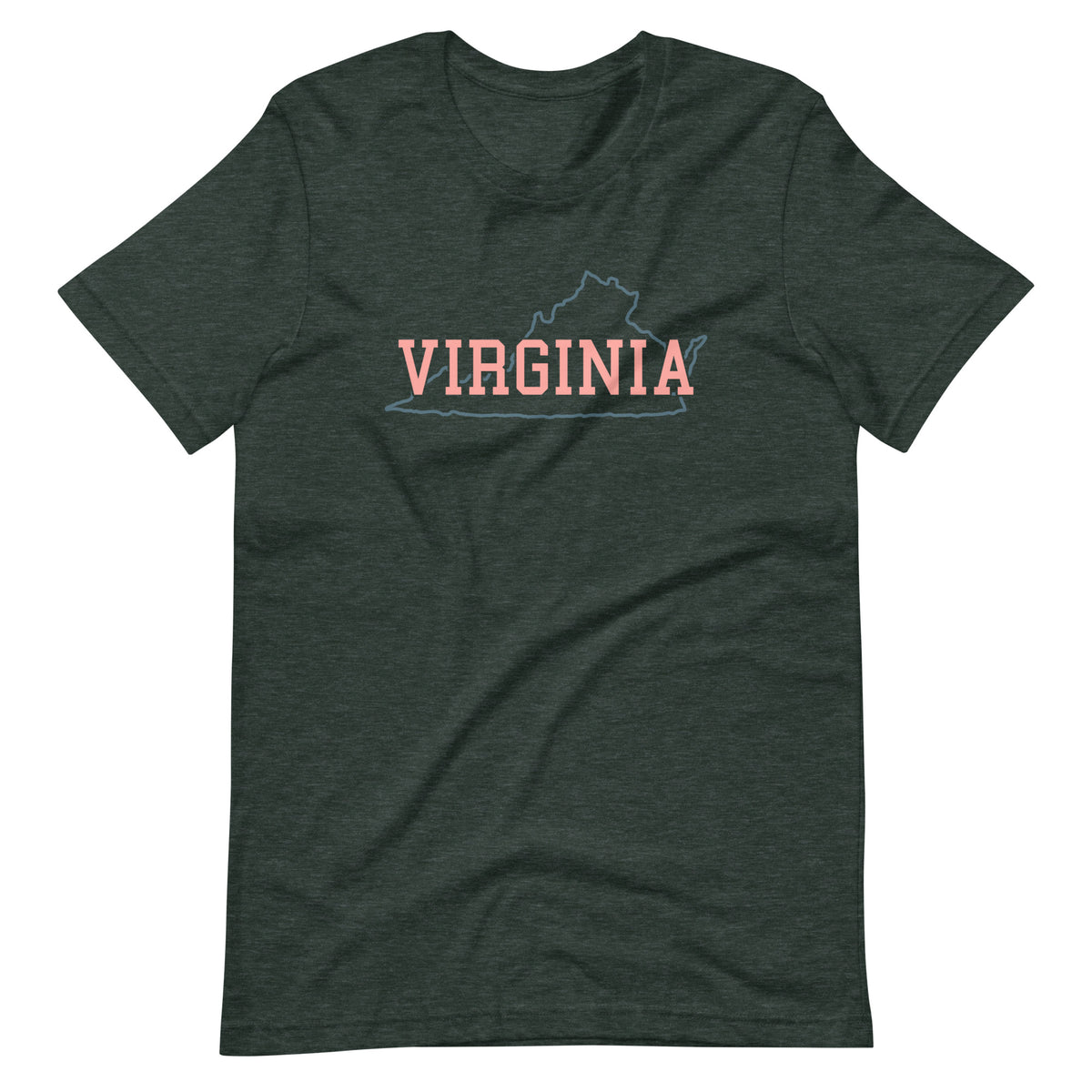 Virginia State Pastel Pink Unisex Tee