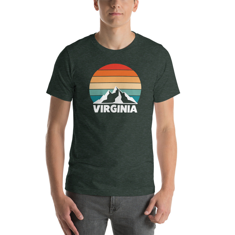 Retro Virginia Sunset Silhouette T-Shirt