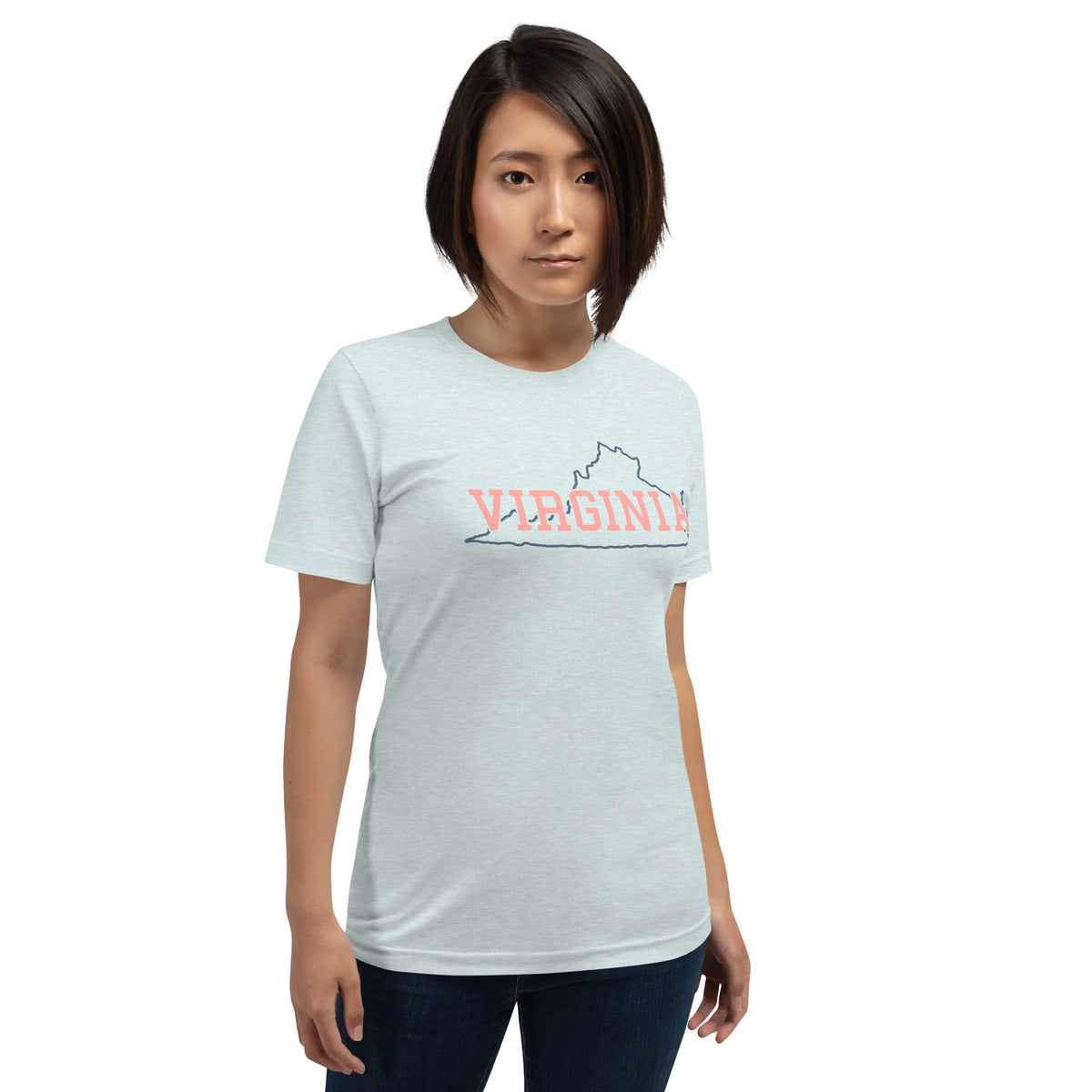 Virginia State Pastel Pink Unisex Tee