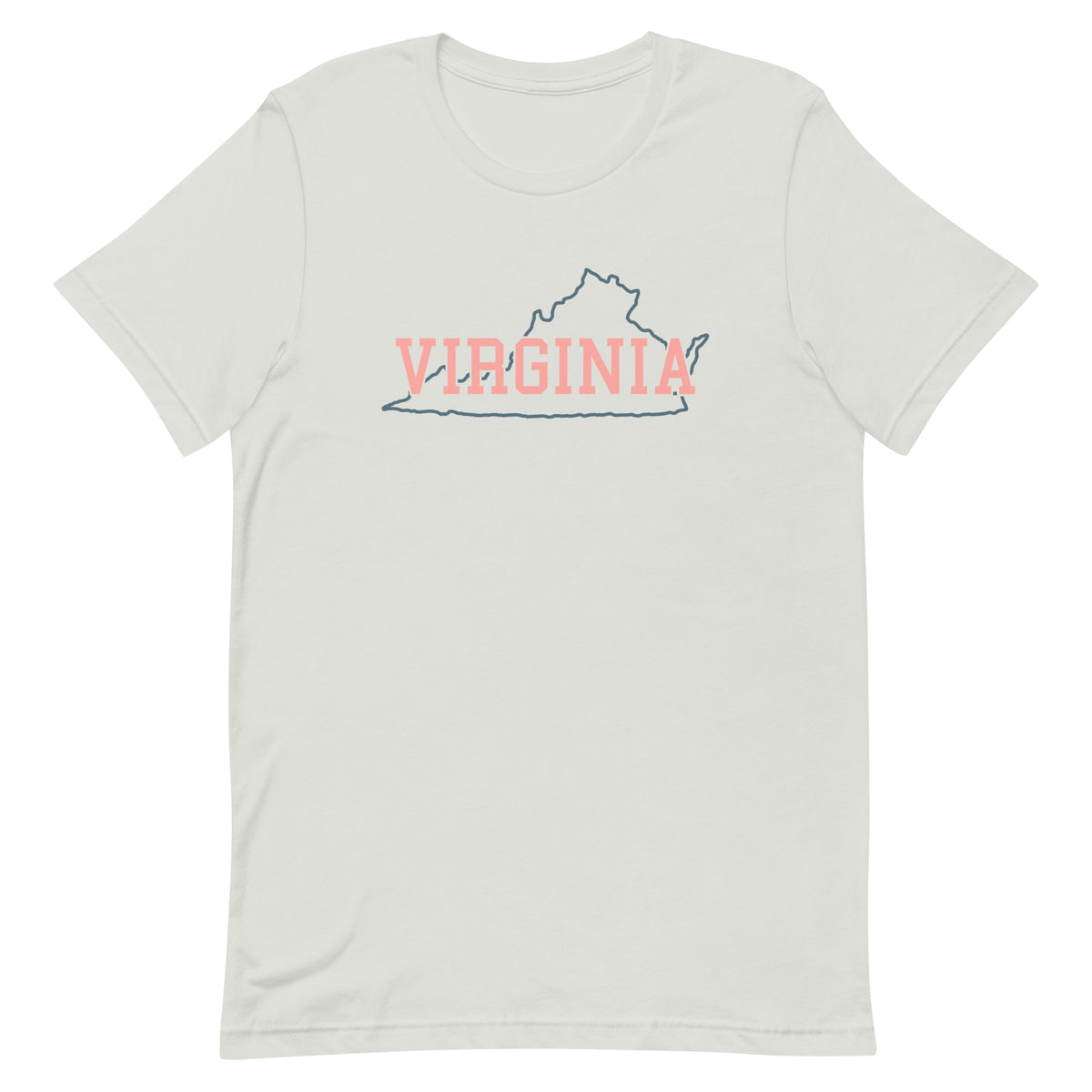 Virginia State Pastel Pink Unisex Tee